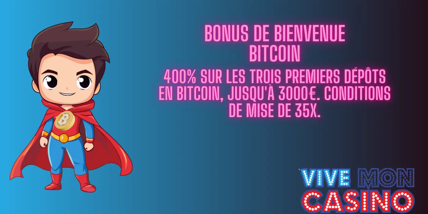 Vive Mon Casino Bonus de Bienvenue Bitcoin